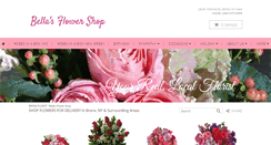 Desktop Screenshot of bellasflowershop.com